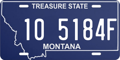 MT license plate 105184F