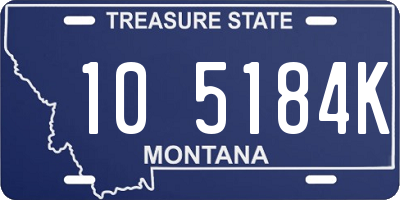 MT license plate 105184K