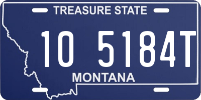 MT license plate 105184T