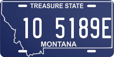 MT license plate 105189E