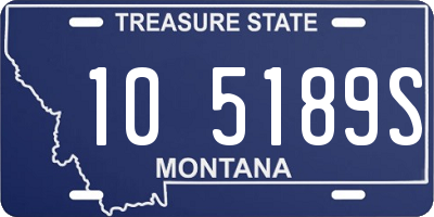 MT license plate 105189S