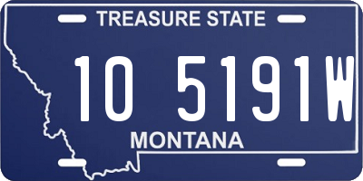 MT license plate 105191W