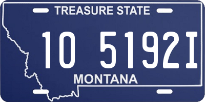 MT license plate 105192I