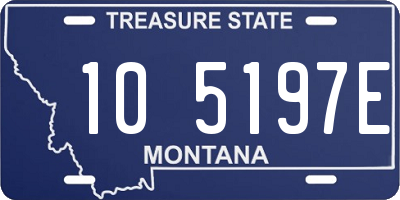 MT license plate 105197E