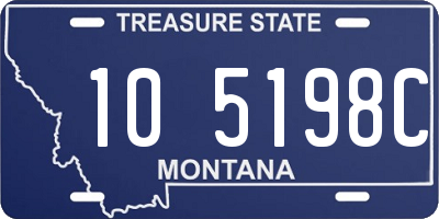 MT license plate 105198C