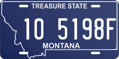 MT license plate 105198F