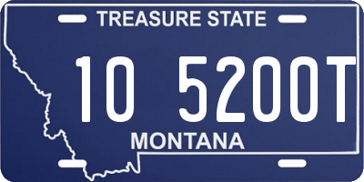 MT license plate 105200T