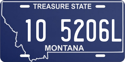 MT license plate 105206L