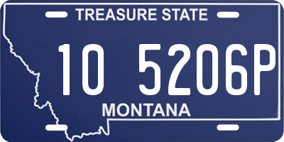 MT license plate 105206P