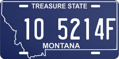 MT license plate 105214F