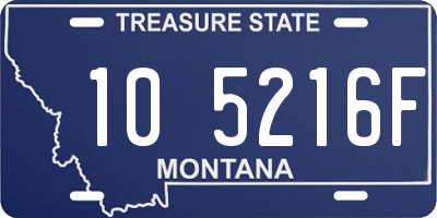 MT license plate 105216F