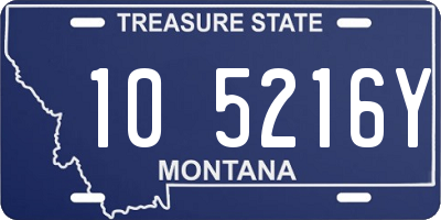 MT license plate 105216Y