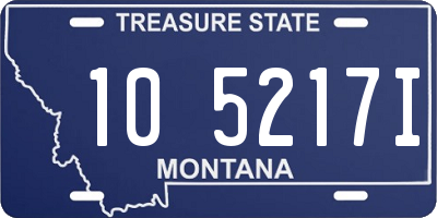 MT license plate 105217I