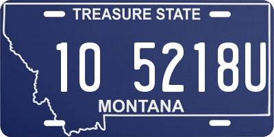 MT license plate 105218U