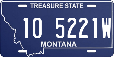 MT license plate 105221W