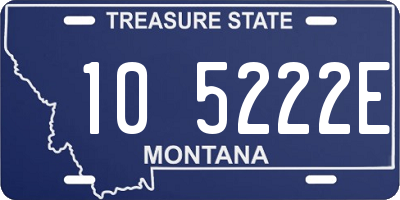 MT license plate 105222E