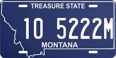 MT license plate 105222M