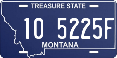 MT license plate 105225F