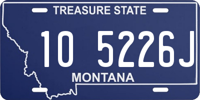 MT license plate 105226J