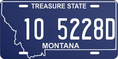 MT license plate 105228D