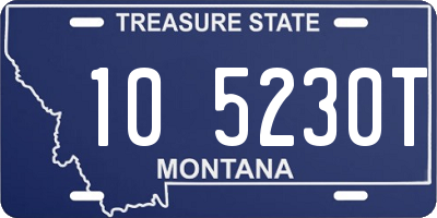 MT license plate 105230T