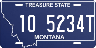 MT license plate 105234T