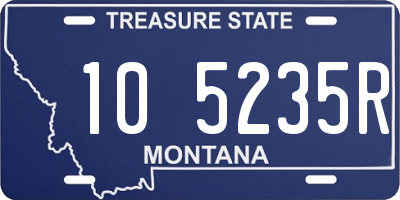 MT license plate 105235R