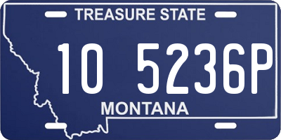 MT license plate 105236P