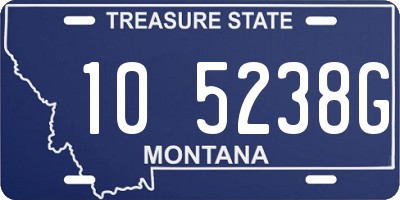 MT license plate 105238G