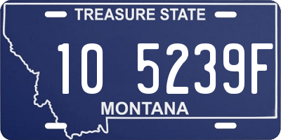 MT license plate 105239F