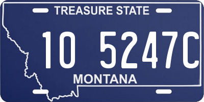 MT license plate 105247C