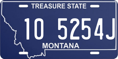 MT license plate 105254J