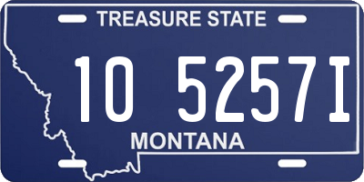 MT license plate 105257I