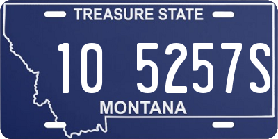 MT license plate 105257S