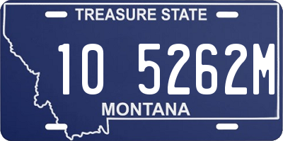 MT license plate 105262M