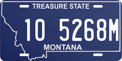 MT license plate 105268M