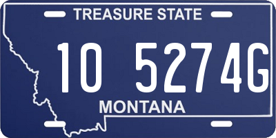 MT license plate 105274G