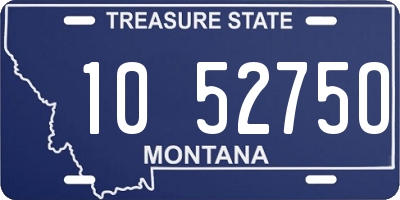 MT license plate 105275O