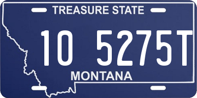 MT license plate 105275T