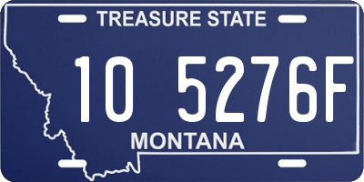 MT license plate 105276F