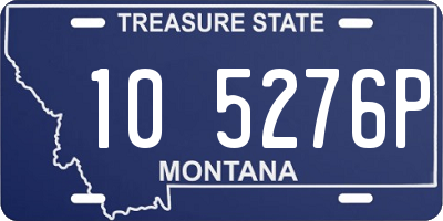 MT license plate 105276P