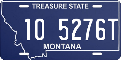 MT license plate 105276T