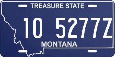 MT license plate 105277Z