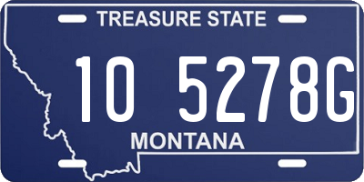 MT license plate 105278G