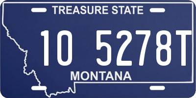 MT license plate 105278T