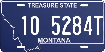 MT license plate 105284T