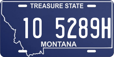 MT license plate 105289H