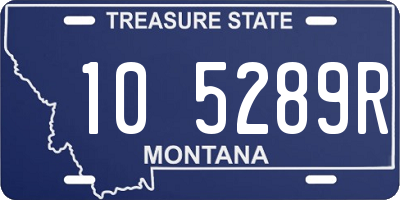 MT license plate 105289R