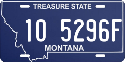 MT license plate 105296F