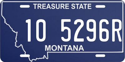 MT license plate 105296R